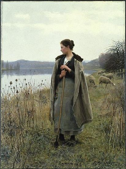 Daniel Ridgeway Knight Shepherdess of Rolleboise